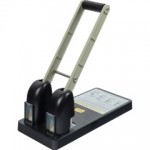 Дырокол до 150 листов, на 2 отверстия,пластик черный, встроенная линейка (Silwerhof)