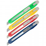 Нож канцелярский  9мм, пластиковый копус, ассорти (OfficeSpace)