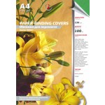 Обложка для переплета A4, тиснение "под кожу", картон 230г/м2, зеленый, 100шт/уп (РеалИСТ)