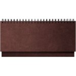 Планинг 2026г.,144х298мм, коричневый, "Sigma", гребень, искусств. кожа, белый блок,128стр (Lamark)