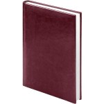 Ежедневник 2026г., А5, 145х210мм, бордовый, "Sigma", 320стр, кожзам, белый блок (Lamark)