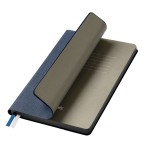 Ежедневник недатированный 145х212мм, синий, 128л,"Tweed", крем блок(Portobello)