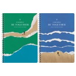 Тетрадь А4, 120л, клетка, спираль, матовая ламинация, 70г/м2, "Be togehter"(GreenwichLine)