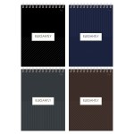 Блокнот А5,  60л, клетка, спираль, мелованный картон, "Minimal", ассорти (BG)