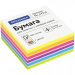 Бумага для заметок с клейким краем 76х 76мм, 400л/шт, интенсив, 7 цветов (OfficeSpace)