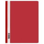 Папка-скоросшиватель А4, прозрачный верхний лист, пластик 160мкм, Красная (Стамм)