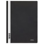 Папка-скоросшиватель А4, прозрачный верхний лист, пластик 180мкм, черный (Стамм)