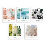 Тетрадь А5+,  48л, клетка, скоба, мелованный картон "Коллаж", (Феникс+)