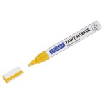 Маркер лаковый промышленный, пулевидный наконечник, желтый, 1-4мм (OfficeSpace)