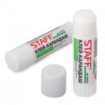 Клей-карандаш 36гр, для склеивания бумаги, картона, фотографии (Staff)