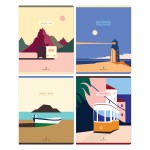 Тетрадь А5, 48л, клетка, "Journeys", матовая ламинация, 70г/м2 (Greenwich Line)