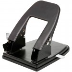 Дырокол до 30 листов, металл, встроенная линейка, черный (OfficeSpace)