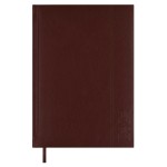 Ежедневник 2026г., 146х211мм, коричневый, 176л, кожзам, белый блок, отделочная строчка (Escalada)