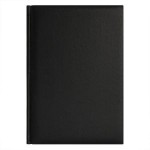 Ежедневник 2026г., А5, 145х210мм, черный, "Velvet", 320стр, кожзам, белый блок (Lamark)