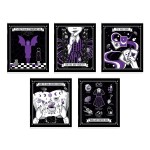 Тетрадь А5,  48л, клетка, скоба, мелованный картон "Милая Готика", (Феникс+)