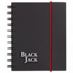 Блокнот А6,  150л, клетка, спираль, пластик "Black Jack" (Brauberg)