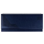 Планинг 2026г., 310х130мм, синий, 64л, гребень, искусственная кожа, белый блок (Escalada)