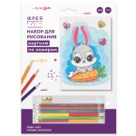 Картина по номерам "Милый зайчонок", карандаши (Фрея)