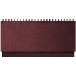 Планинг 2026г., 144х298мм, бордо, "Sigma", гребень, искусственная кожа, белый блок,128стр (Lamark)