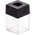 Скрепочница магнитная, пластик, прозрачный/черный (Dolce Costo)