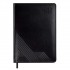 Ежедневник 2026г.,146х211мм, черный, 176л, кожзам, белый блок, закругленные углы (Escalada)