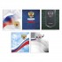 Тетрадь А5+,  48л, клетка, скоба, мелованный картон "Символика", (Феникс+)