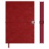 Ежедневник 2026г., 146х211мм, красный, 176л, кожзам, белый блок, на резинке (Escalada)