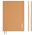 Ежедневник 2026г., 146х211мм, бежевый, 176л, кожзам, кремовый блок, отделочная строчка (Escalada)