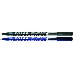 Ручка шариковая "Solo", прозрачный с узором, масляная, 0,5мм, черный (Avantre)