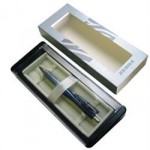Коробка подарочная для 1,2 или 3 ручек, пластик, ложемент, 184х76х28мм (Zebra)