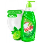 Средство для мытья посуды "Velly Premium", 1000мл, лайм и мята (Grass)