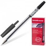 Ручка шариковая "Ultra L-10", прозрачный, масляная, 0,6мм, черный (Erich Krause)