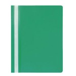 Папка-скоросшиватель А4, прозрачный верхний лист, пластик 120/160мкм, зеленый (Бюрократ)