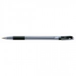 Ручка шариковая "Pentel TKO", прозрачный, маслянная, резиновый упор, 0,7мм, черный (Pentel)