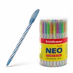 Ручка шариковая одноразовая "Neo Candy", тонированный, 0,7мм, синий (Erich Krause)