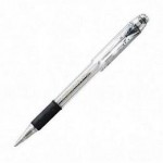 Ручка шариковая автоматическая "RSVP", резиновый упор, 1мм, черный (Pentel)