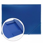 Папка на резинках А4 35мм "Эконом", пластик, синий (Dolce Costo)