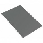 Папка с боковым зажимом А4 15мм, торцевая наклейка, пластик, серый, 0,5мм (Бюрократ)