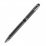 Ручка шариковая "iP", алюминий, корпус-ружейный металлик, черное кольцо, стилус (Portobello)