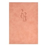 Еженедельник 2023г., 146х211мм, розовый, 80л, кожзам, белый блок (Escalada)