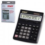 Калькулятор STF-2512, 12-разрядный, черный (Staff)