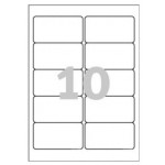 Этикетки самоклеящиеся на листе А4,  99,6х57мм, 10шт/л, белый (Of-set)