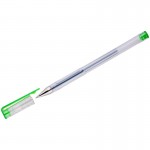 Ручка гелевая, прозрачный, 0,5мм, зеленая (OfficeSpace)