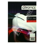 Блокнот А4,  60л, клетка, спираль, мелованный картон "Скорость-Audi" (CityOffice)