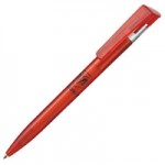 Ручка шариковая "All-Star Frozen Silver", прозрачный корпус, красный