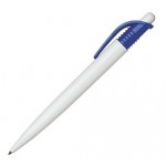 Ручка шариковая "Viva", белый, синий клип (Burger Pen)