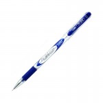 Ручка гелевая "FLO Gel", серый, игольчатый, резиновый упор, 0,5мм, синий (Cello)