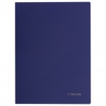 Папка с боковым зажимом и верхним прижимом А4 21мм, торцевой карман, пластик, синий (Brauberg)