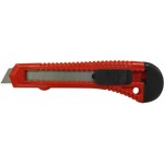 Нож канцелярский 18мм, пластиковый корпус, фиксатор, черно-красный (Dolce Costo)
