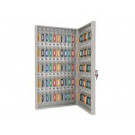 Шкаф для ключей, 600x355x59мм, на 100 шт., +100 брелоков, замок, серый (Промет)